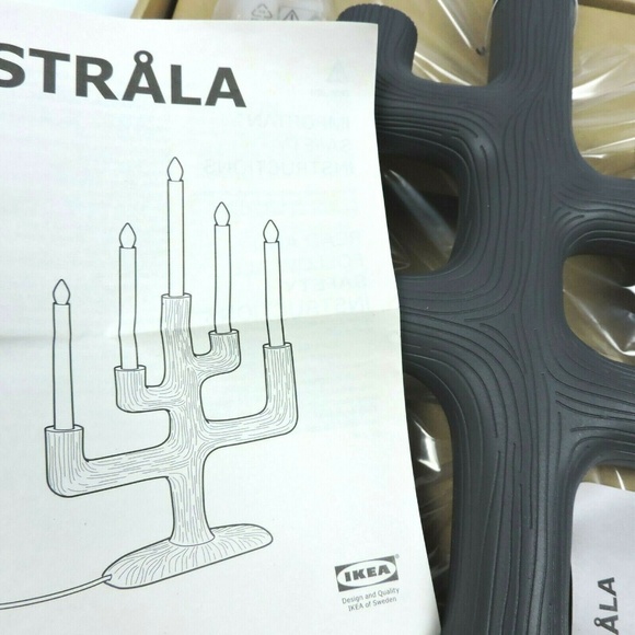 Ikea Strala Candelabra Elea Nouraud 19 Faux Wood - Picture 4 of 7